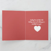 Whimsical Pink Christmas Pattern カード (内部)