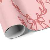Whimsical Pink Christmas Patterns ラッピングペーパー (ロールコーナー)