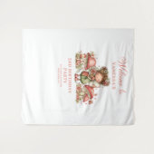 Whimsical Pink Fairy 3rd Birthday Tapestry タペストリー (正面(横))