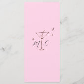 Whimsical Pink Hand Drawn Illustrated Wedding  メニュー (裏面)