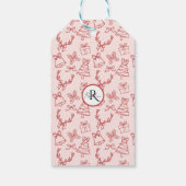 Whimsical pink monogram  ギフトタグ (裏面)
