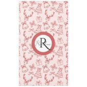 Whimsical pink monogram  テーブルクロス (正面)