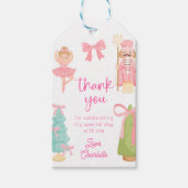 Whimsical Pink Nutcracker Birthday Gift Tag ギフトタグ (正面)