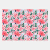 Whimsical Pink Pastel Christmas Holiday Festive ラッピングペーパーシート (正面)