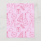 Whimsical Pink & Red Hand Drawn BUDGET Wedding (裏面)