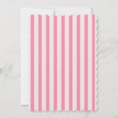 Whimsical Pink Stripes Birthday Invitation 招待状 (裏面)