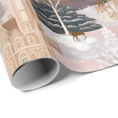 Whimsical Pink Winter Landscape (8) ラッピングペーパー (ロールコーナー)