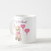 Whimsical Pink You’re My Sweetheart Teddy Bear コーヒーマグカップ (正面左)