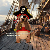 Whimsical Pirate Dog Character Unisex Tシャツ