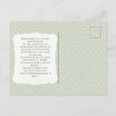 Whimsical Polkadot Baby Birth 案内ポストカード (裏面)