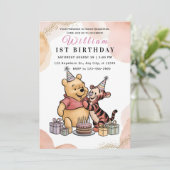 Whimsical Pooh & Friends 1st Birthday 招待状 (スタンド正面)