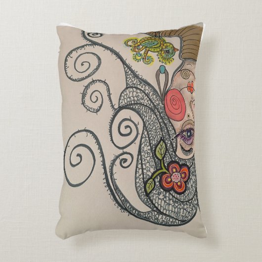 Whimsical Portrait アクセントクッション (正面(垂直))