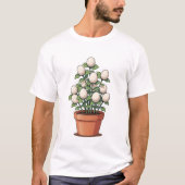 Whimsical Potted Egg-Plant Illustration Tシャツ (正面)