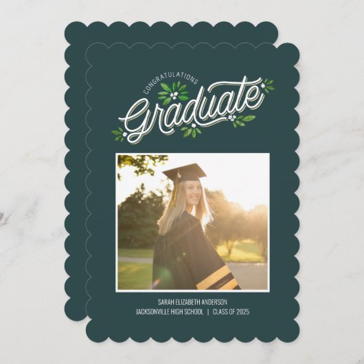  whimsical Praise卒業のお知らせ 招待状 (正面/裏面)