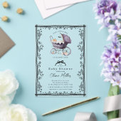 Whimsical Pram Baby Shower Invitation アクリル招待状 (インサイチュ (ウェディング))