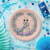 Whimsical Praying Mantis And Mountain Laurel Bloss ペーパープレート (パーティー)