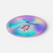 Whimsical Princess Fairy Birthday ペーパープレート (アングル)