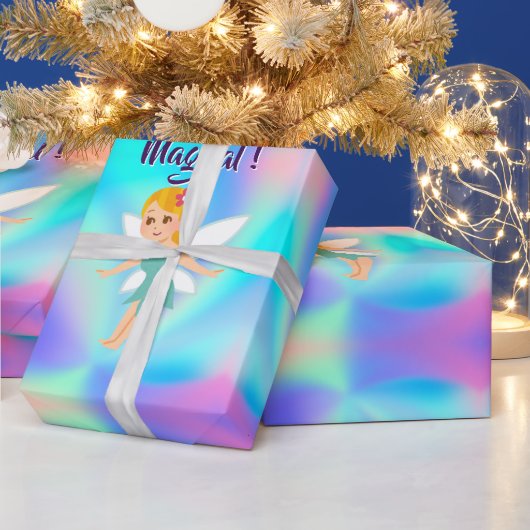 Whimsical Princess Fairy Birthday ラッピングペーパー (クリスマス)