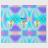 Whimsical Princess Fairy Birthday ラッピングペーパー (フラット)