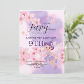 Whimsical Princess Fairy Birthday Party 招待状 (スタンド正面)