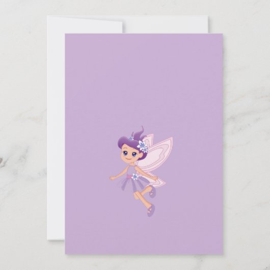 Whimsical Princess Fairy Birthday Party 招待状 (裏面)