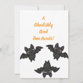 Whimsical Pumpkin and Black Cat Halloween Invite シーズンカード (裏面)
