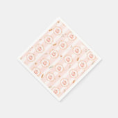 Whimsical Pumpkin Fall Floral Baby Shower スタンダードカクテルナプキン (角)