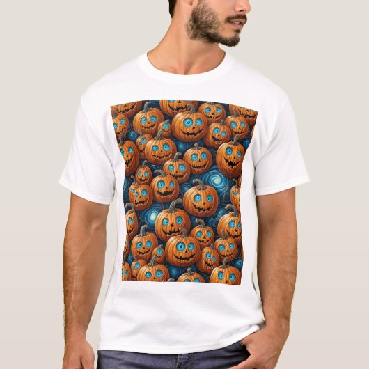 Whimsical Pumpkin Halloween T-Shirt Tシャツ (正面)