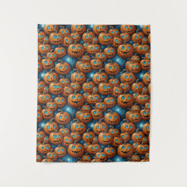 Whimsical Pumpkin Halloween Wall Tapestry タペストリー