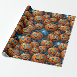 Whimsical Pumpkin Halloween Wrapping Paper ラッピングペーパー