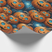 Whimsical Pumpkin Halloween Wrapping Paper ラッピングペーパー (角)