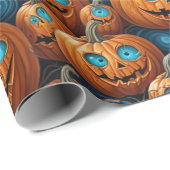 Whimsical Pumpkin Halloween Wrapping Paper ラッピングペーパー (ロールコーナー)