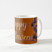 Whimsical Pumpkin Kitty Halloween Coffee Mug コーヒーマグカップ (正面右)