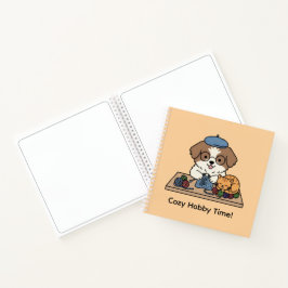 Whimsical Puppy & Kitten Crafting Sketchbook ノートブック
