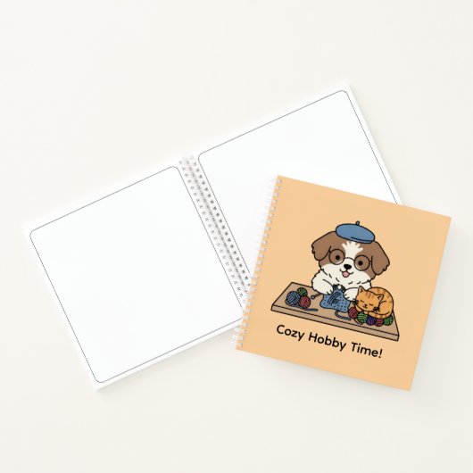 Whimsical Puppy & Kitten Crafting Sketchbook ノートブック (内部)