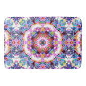 Whimsical Purple Blue Pink Colorful Pattern バスマット (正面)