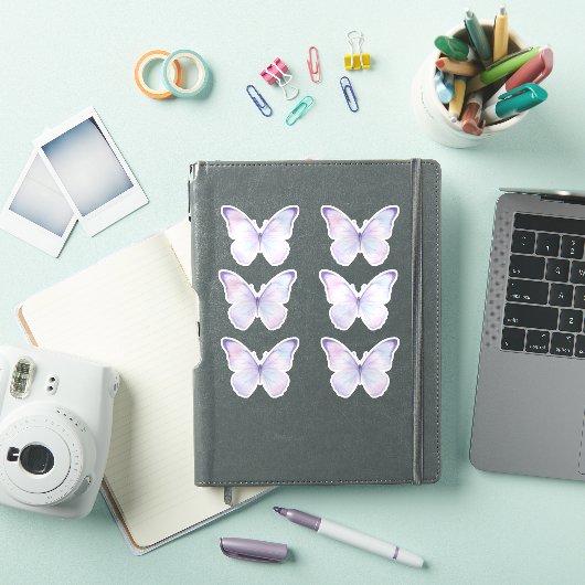 Whimsical Purple Butterfly Aesthetic Planner シール (iPadカバー)