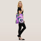 Whimsical Purple Heart Art Tote トートバッグ (モデル)