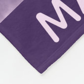 Whimsical Purple Moon Art Personalised フリースブランケット (角)