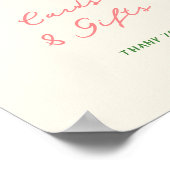  whimsical quirky handmade リボン カードとギフト ポスター (角)