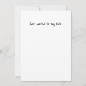 Whimsical Quirky Paper Flowers Hello Flat カード (裏面)