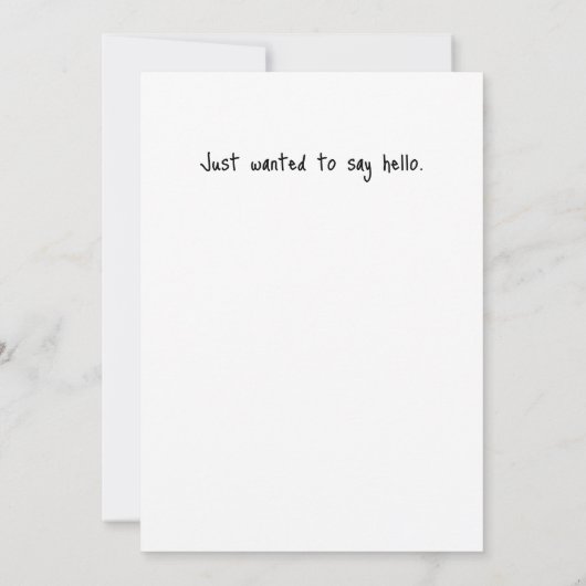 Whimsical Quirky Paper Flowers Hello Flat カード (裏面)