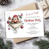 Whimsical Quirky Santa Editable Christmas Party  招待状