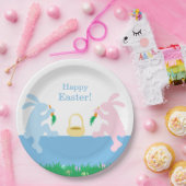 Whimsical Rabbits Easter Paper Plate ペーパープレート (パーティー)