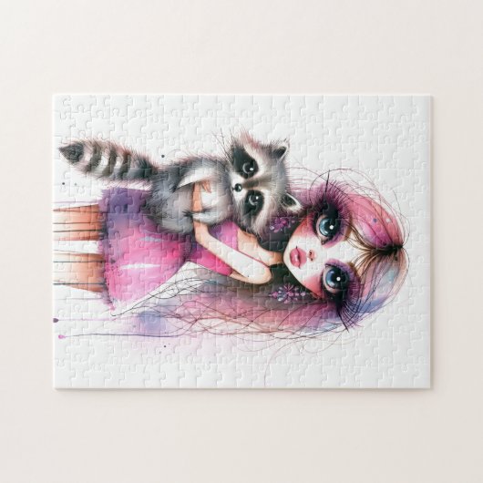 Whimsical Raccoon ジグソーパズル (横)