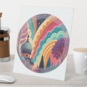 Whimsical Rainbow Dome Pedestal Sign – Customize 台座サイン (インサイチュ)
