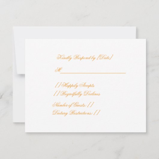 Whimsical Rainbow Squirrel Birthday Response Card 出欠カード (裏面)