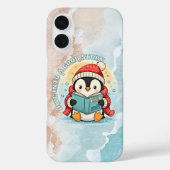 Whimsical Reading Penguin Bookish iPhone Case Case-Mate iPhoneケース (裏面)