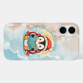 Whimsical Reading Penguin Bookish iPhone Case Case-Mate iPhoneケース (裏面 (横))