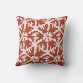 Whimsical Red & Beige Modern Christmas Star クッション (裏面)